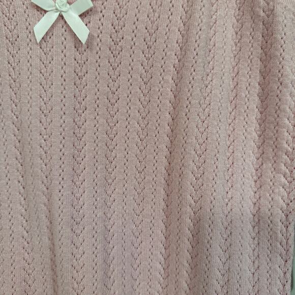 NWT Prairie by Rachel Ashwell Pink Top XL Sweetheart Knit Coquette Feminine - Picture 8 of 12